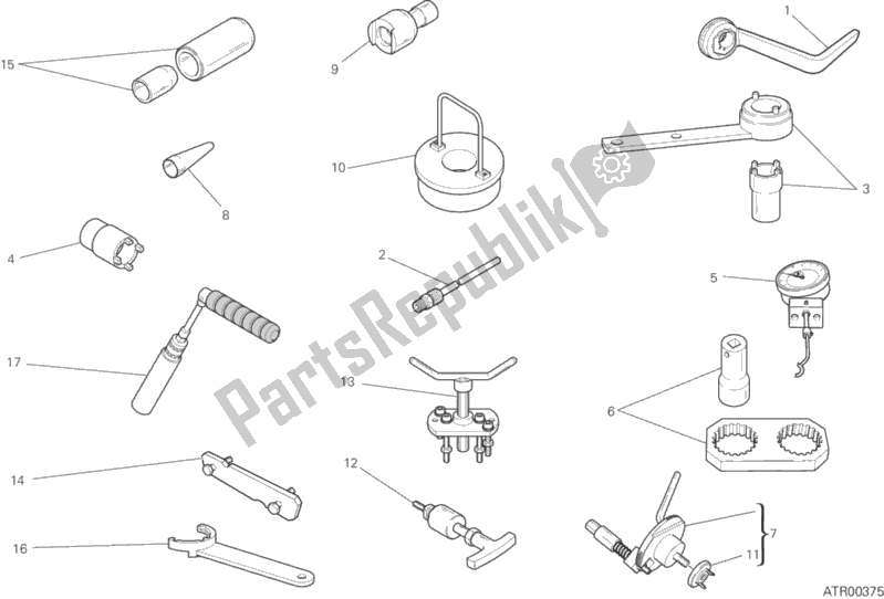 All parts for the 01a - Workshop Service Tools, Engine of the Ducati Monster 1200 USA 2019